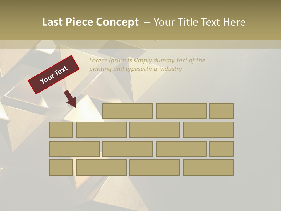 Dimensional Images Reflection PowerPoint Template