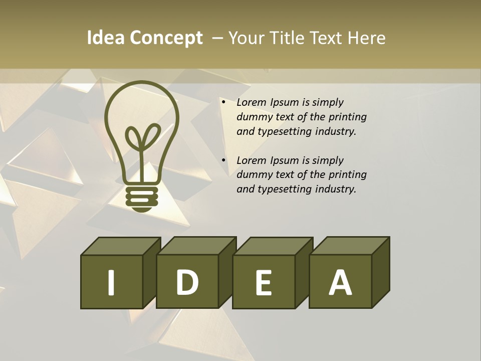 Dimensional Images Reflection PowerPoint Template