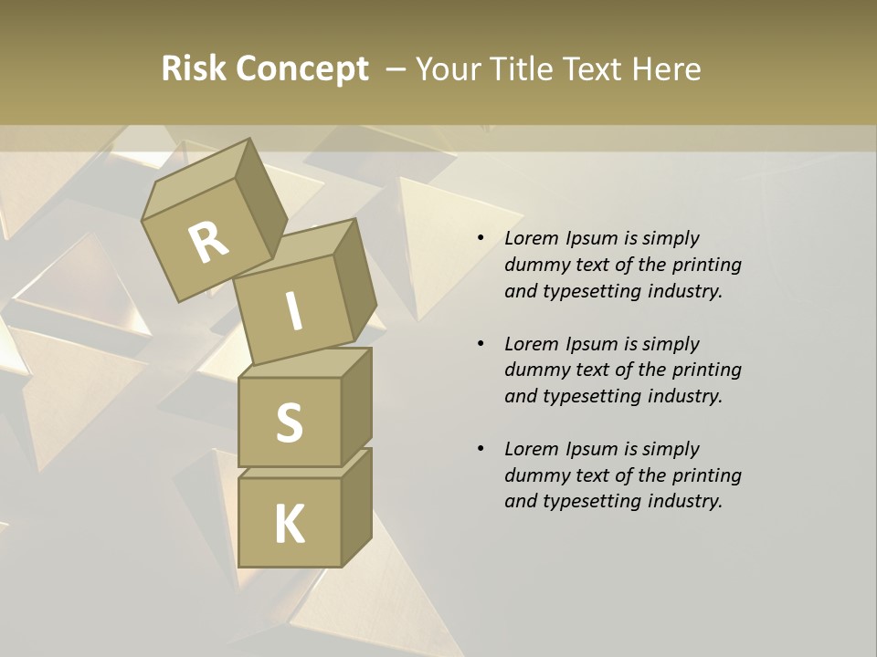 Dimensional Images Reflection PowerPoint Template