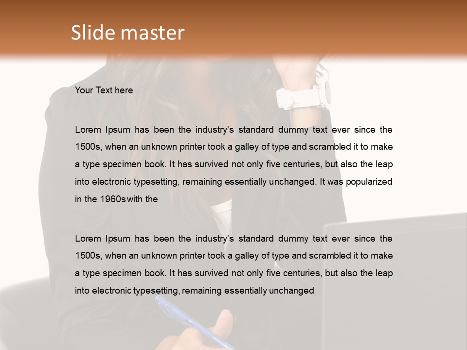 Suit Laptop Business PowerPoint Template