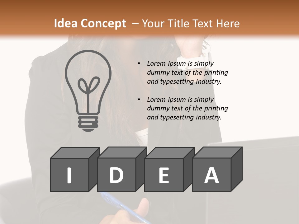 Suit Laptop Business PowerPoint Template