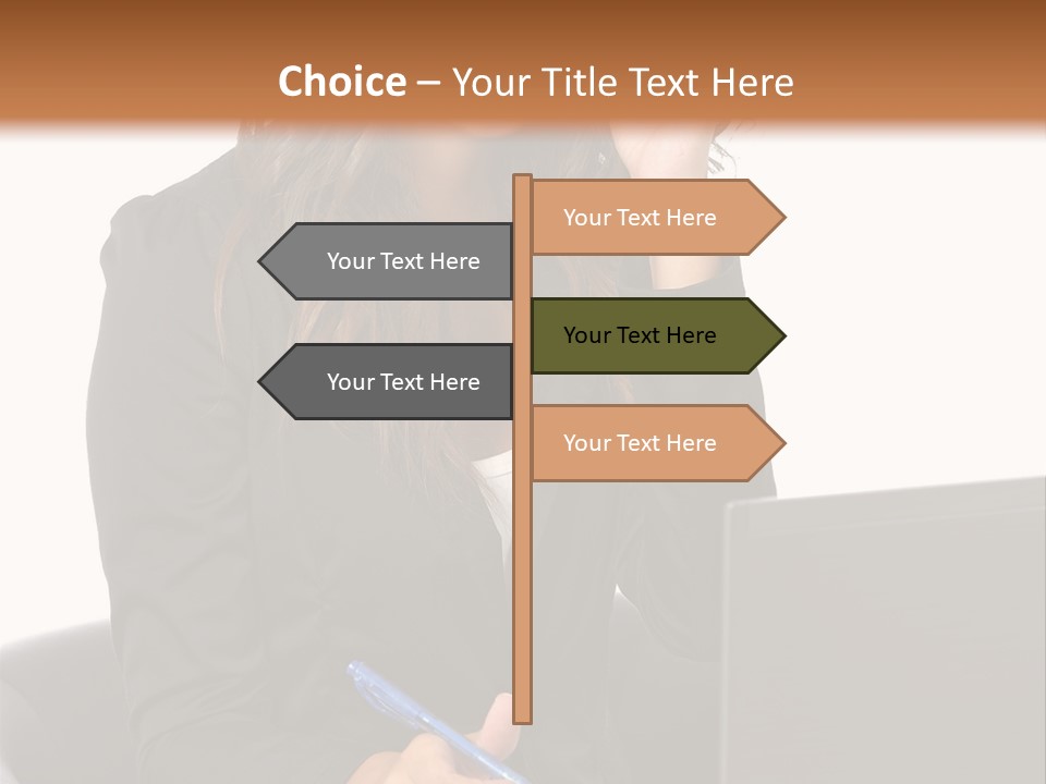Suit Laptop Business PowerPoint Template