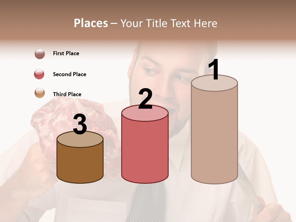 Beef Bite Human PowerPoint Template