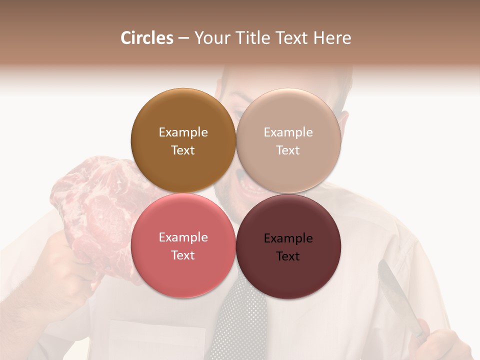 Beef Bite Human PowerPoint Template