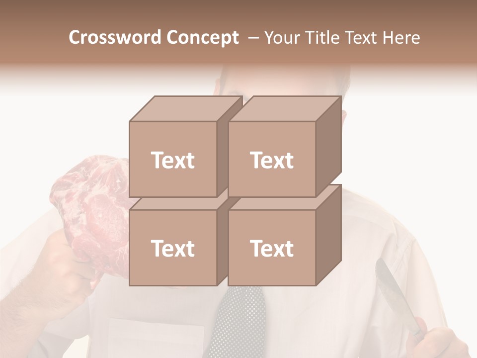 Beef Bite Human PowerPoint Template