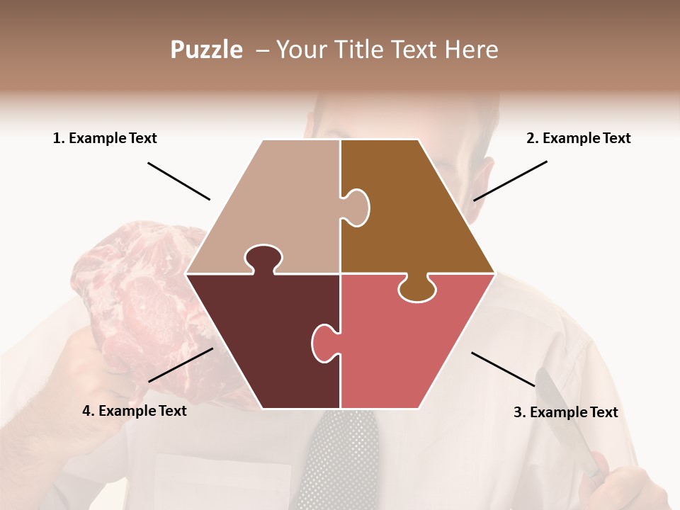Beef Bite Human PowerPoint Template