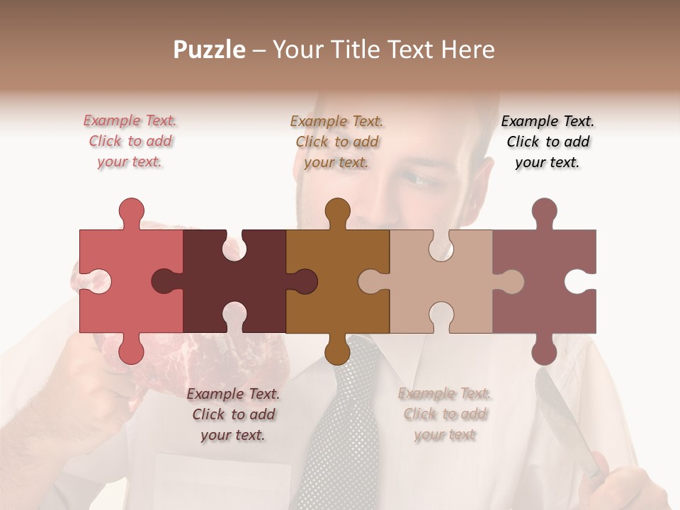 Beef Bite Human PowerPoint Template