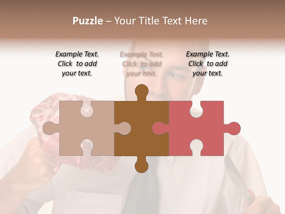 Beef Bite Human PowerPoint Template