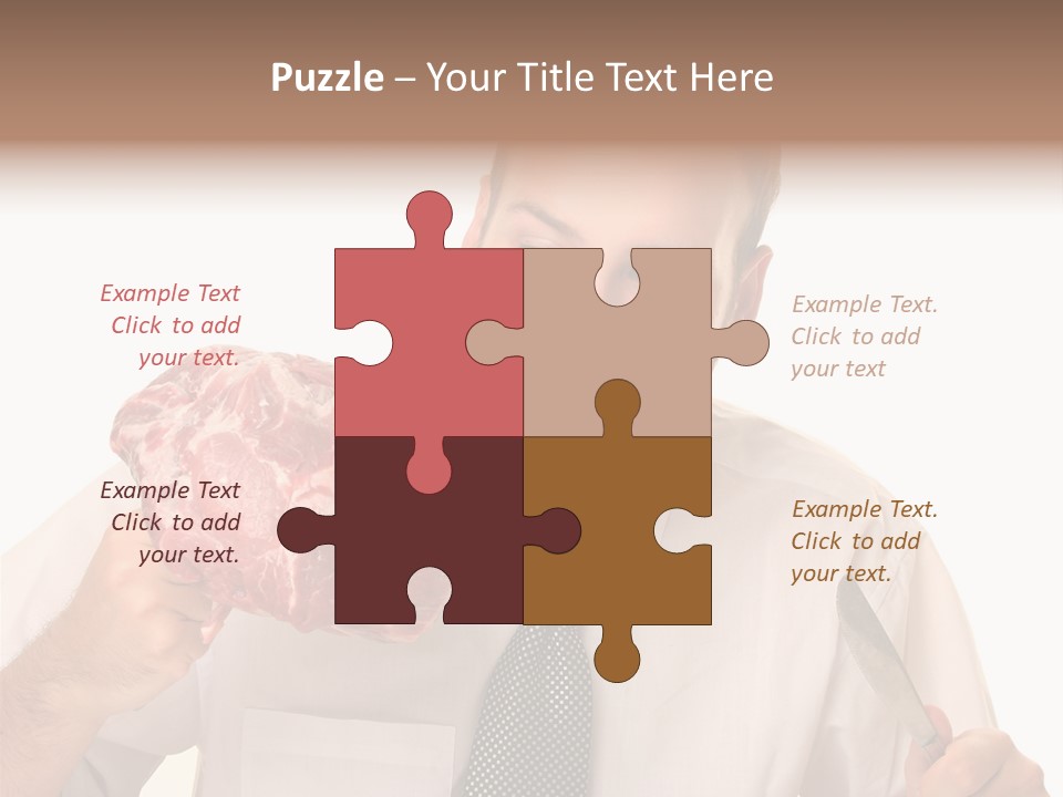 Beef Bite Human PowerPoint Template