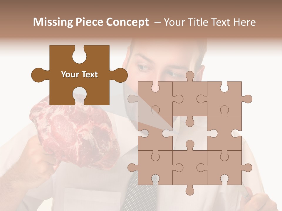 Beef Bite Human PowerPoint Template