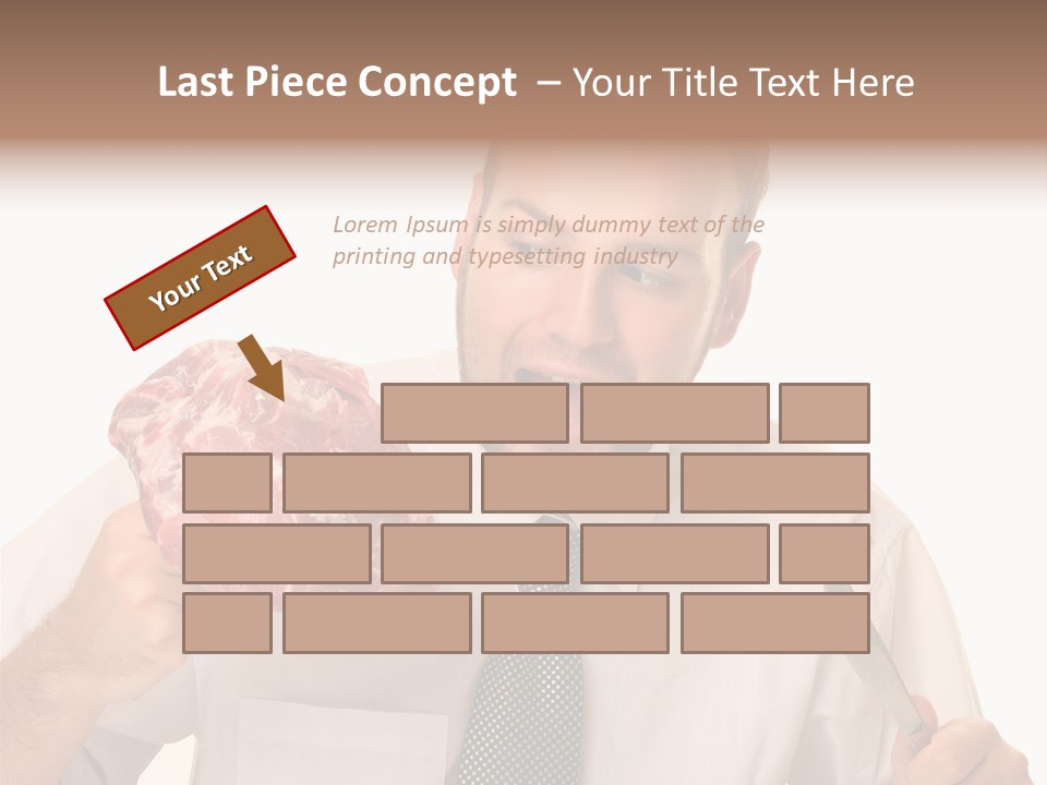 Beef Bite Human PowerPoint Template