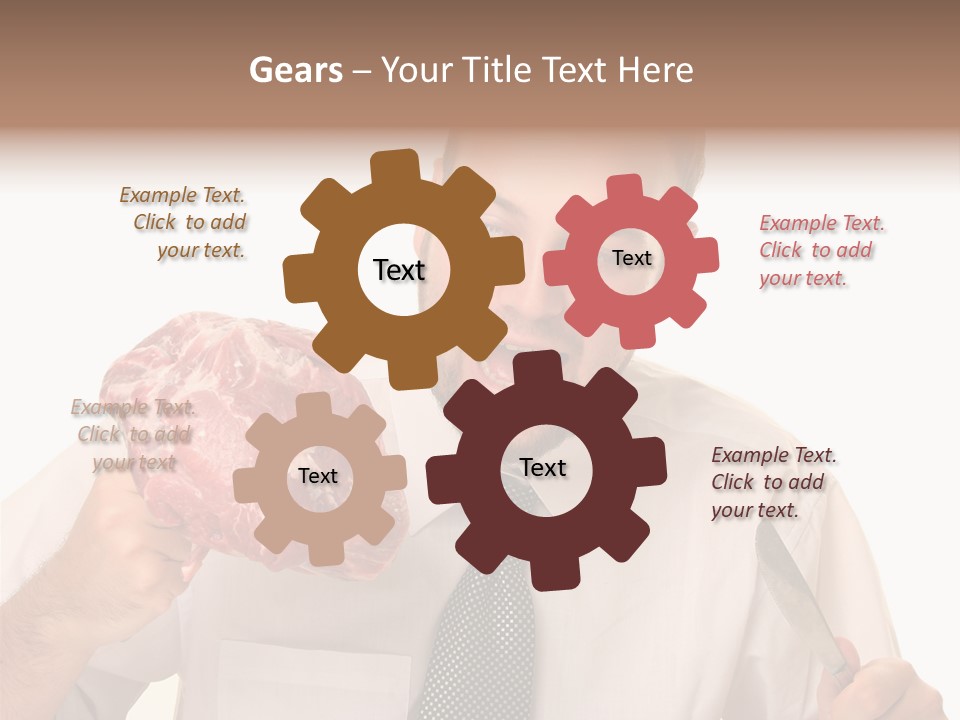 Beef Bite Human PowerPoint Template