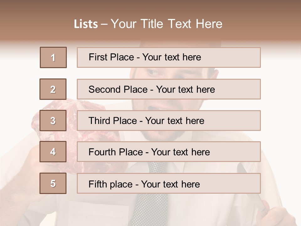 Beef Bite Human PowerPoint Template