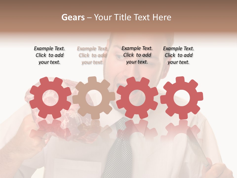 Beef Bite Human PowerPoint Template