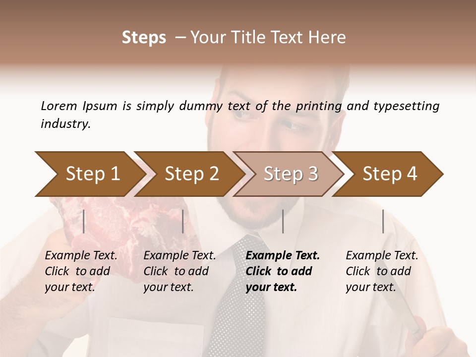Beef Bite Human PowerPoint Template