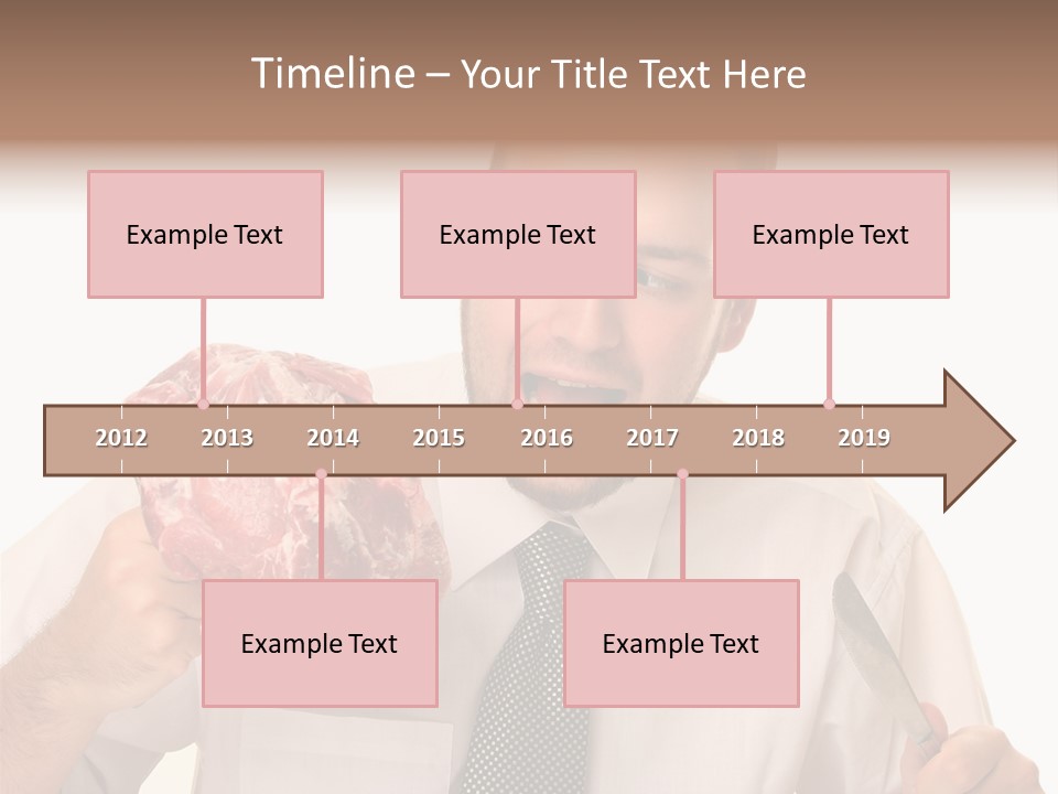 Beef Bite Human PowerPoint Template