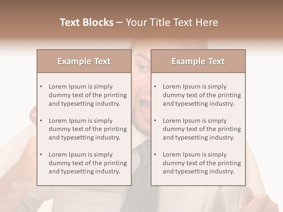 Beef Bite Human PowerPoint Template