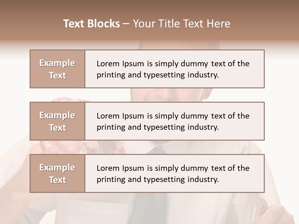 Beef Bite Human PowerPoint Template