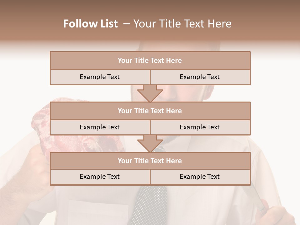 Beef Bite Human PowerPoint Template
