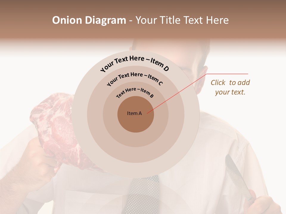Beef Bite Human PowerPoint Template