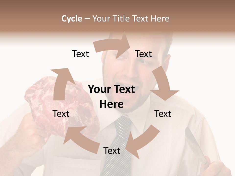 Beef Bite Human PowerPoint Template