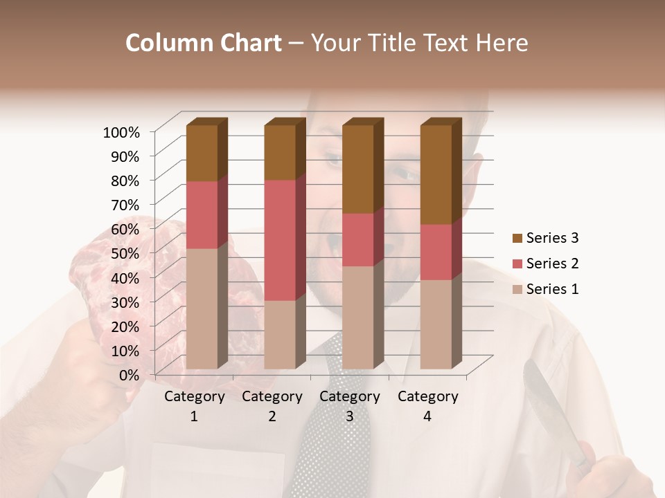 Beef Bite Human PowerPoint Template