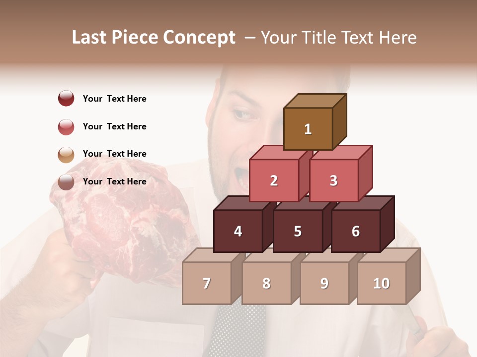 Beef Bite Human PowerPoint Template