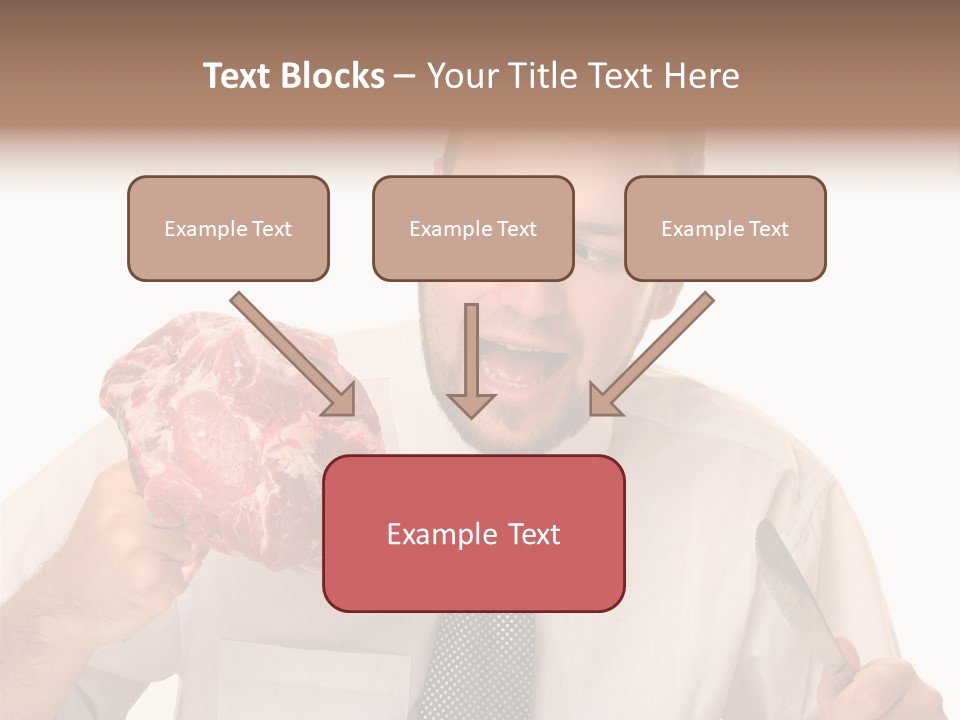 Beef Bite Human PowerPoint Template