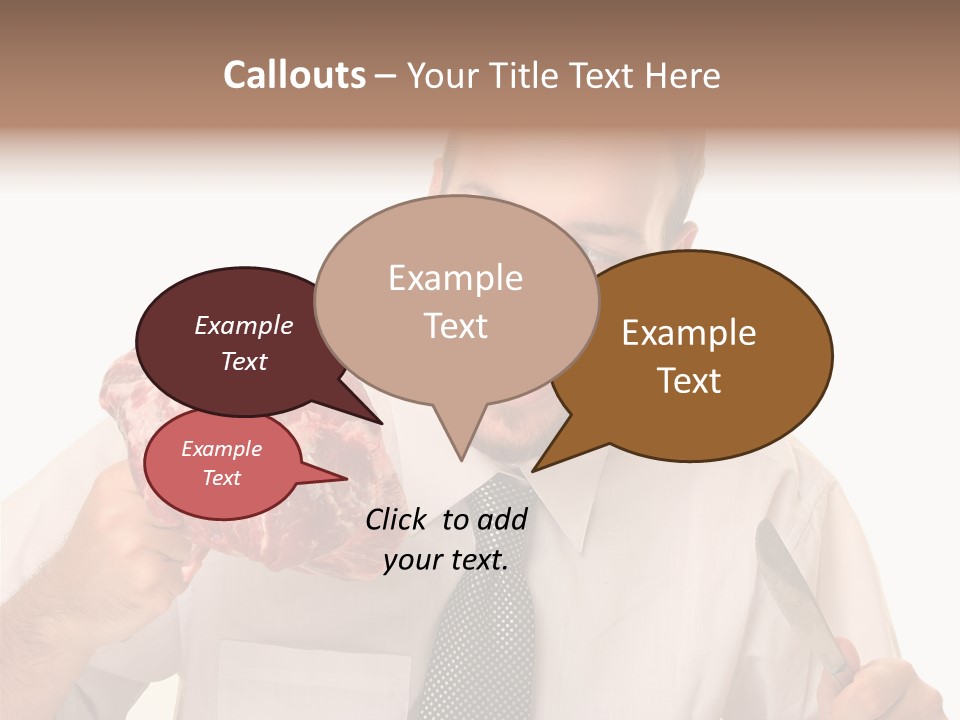 Beef Bite Human PowerPoint Template