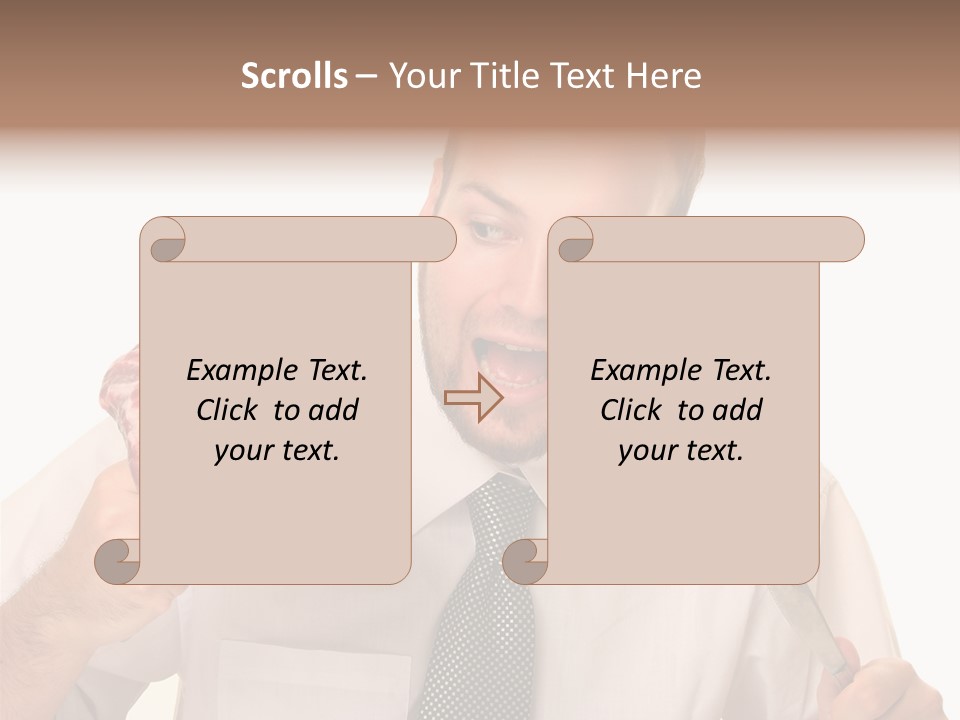 Beef Bite Human PowerPoint Template