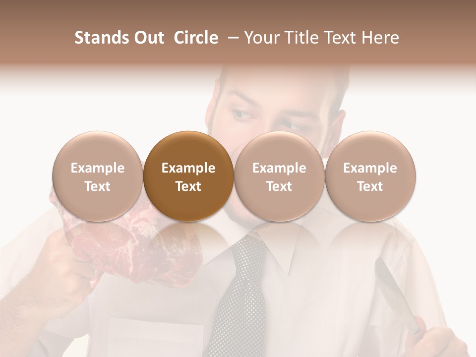 Beef Bite Human PowerPoint Template
