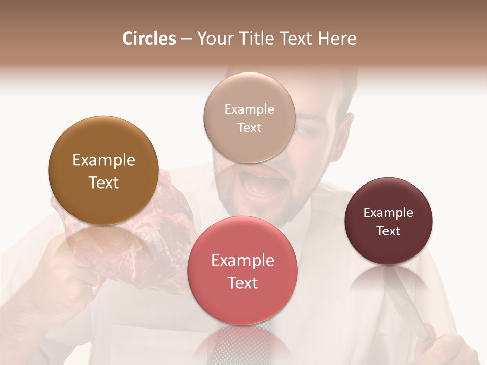 Beef Bite Human PowerPoint Template