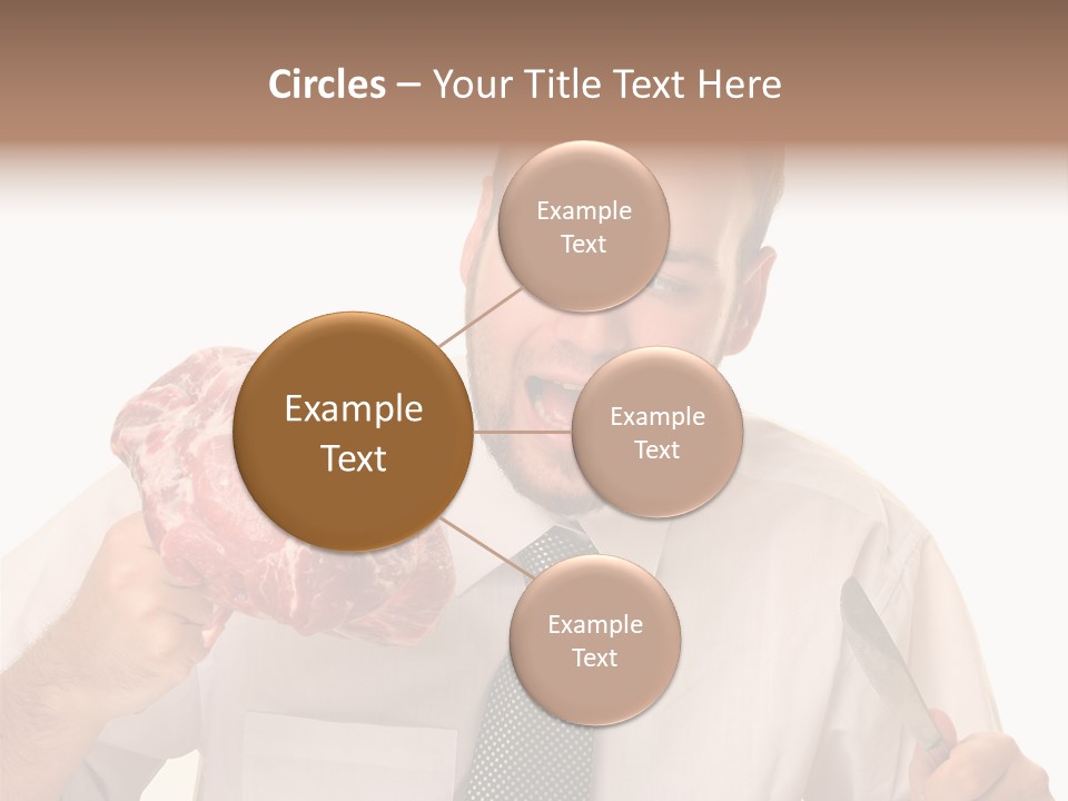 Beef Bite Human PowerPoint Template