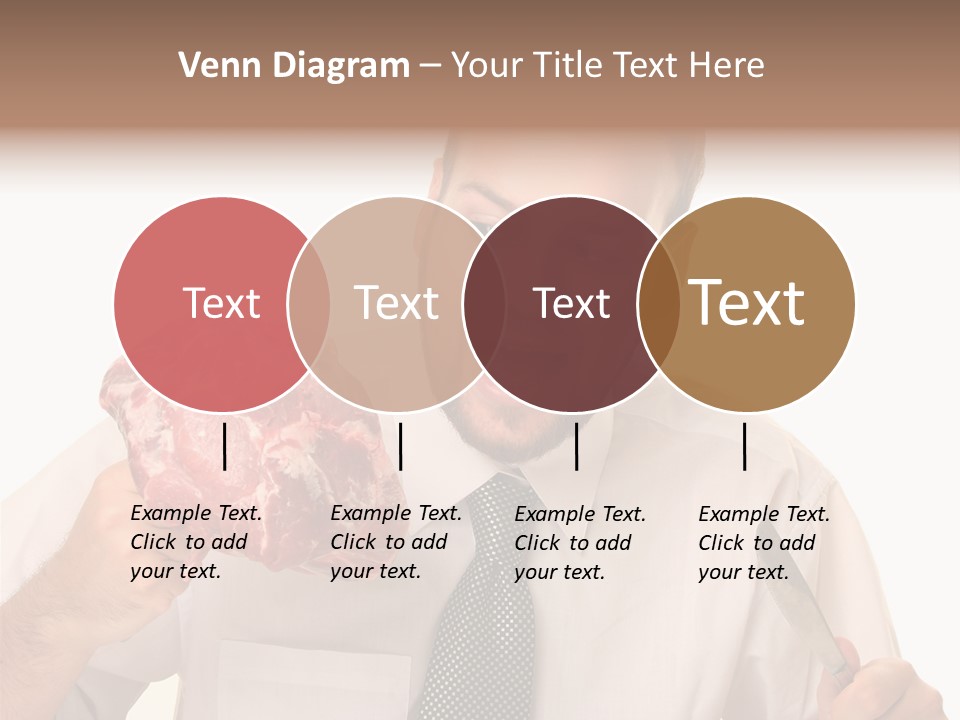 Beef Bite Human PowerPoint Template