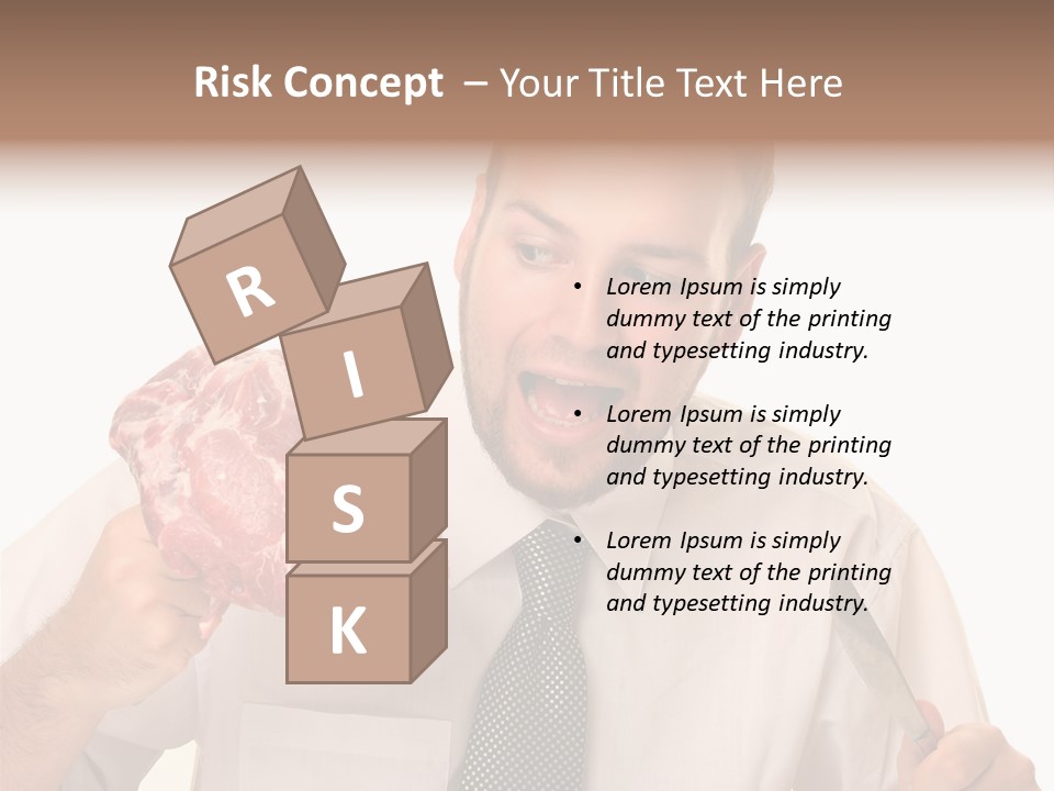 Beef Bite Human PowerPoint Template