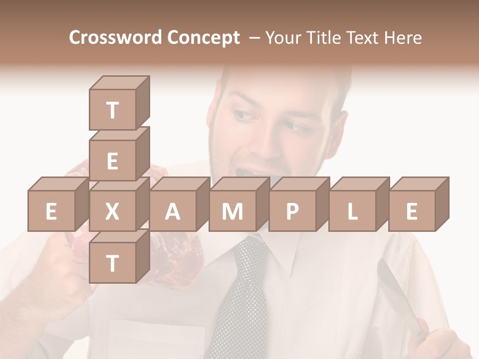 Beef Bite Human PowerPoint Template