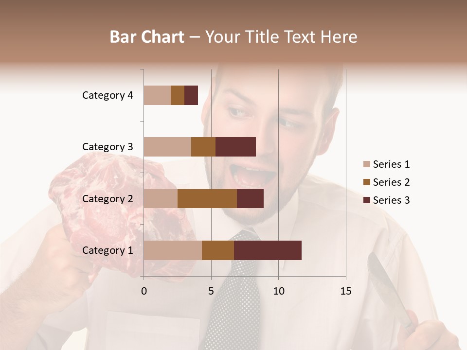 Beef Bite Human PowerPoint Template