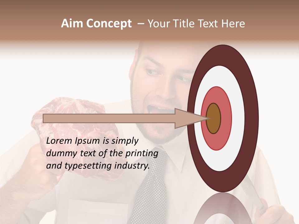 Beef Bite Human PowerPoint Template