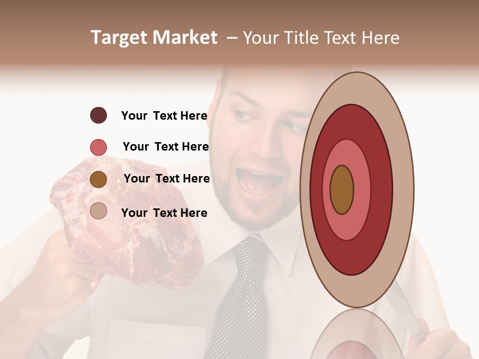 Beef Bite Human PowerPoint Template
