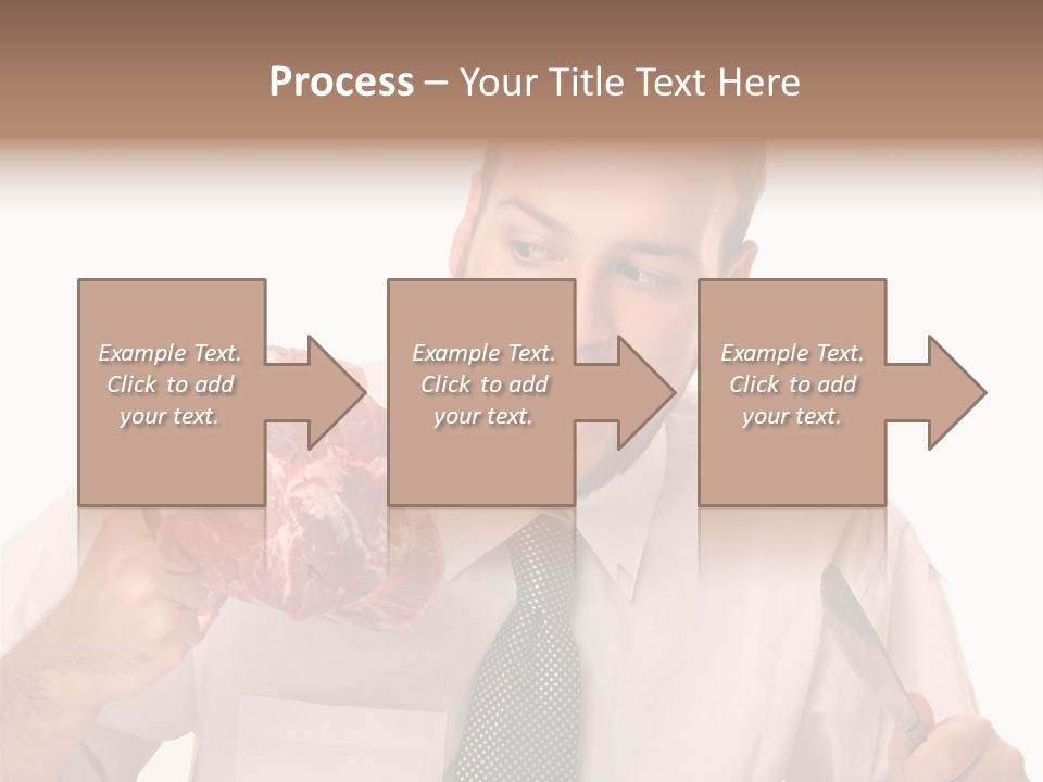 Beef Bite Human PowerPoint Template