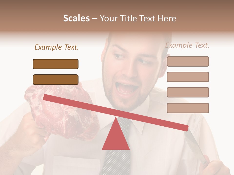 Beef Bite Human PowerPoint Template