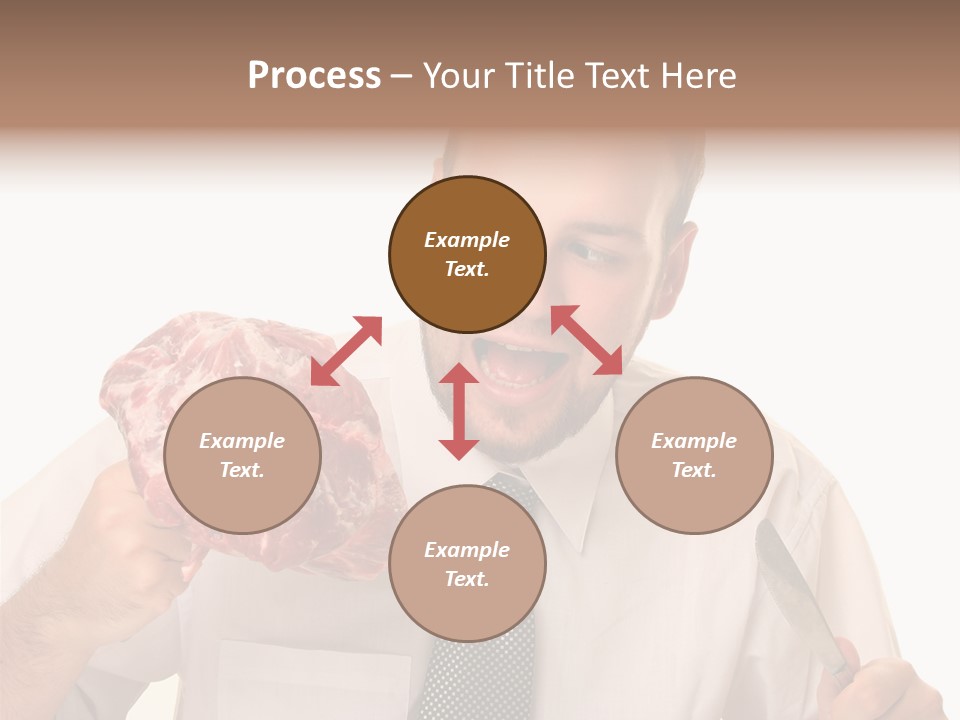 Beef Bite Human PowerPoint Template