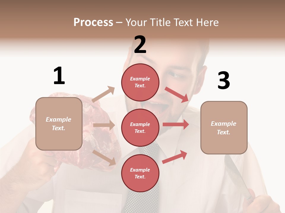 Beef Bite Human PowerPoint Template