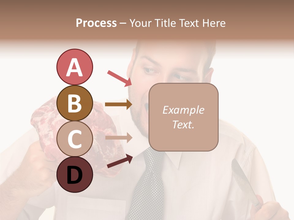Beef Bite Human PowerPoint Template