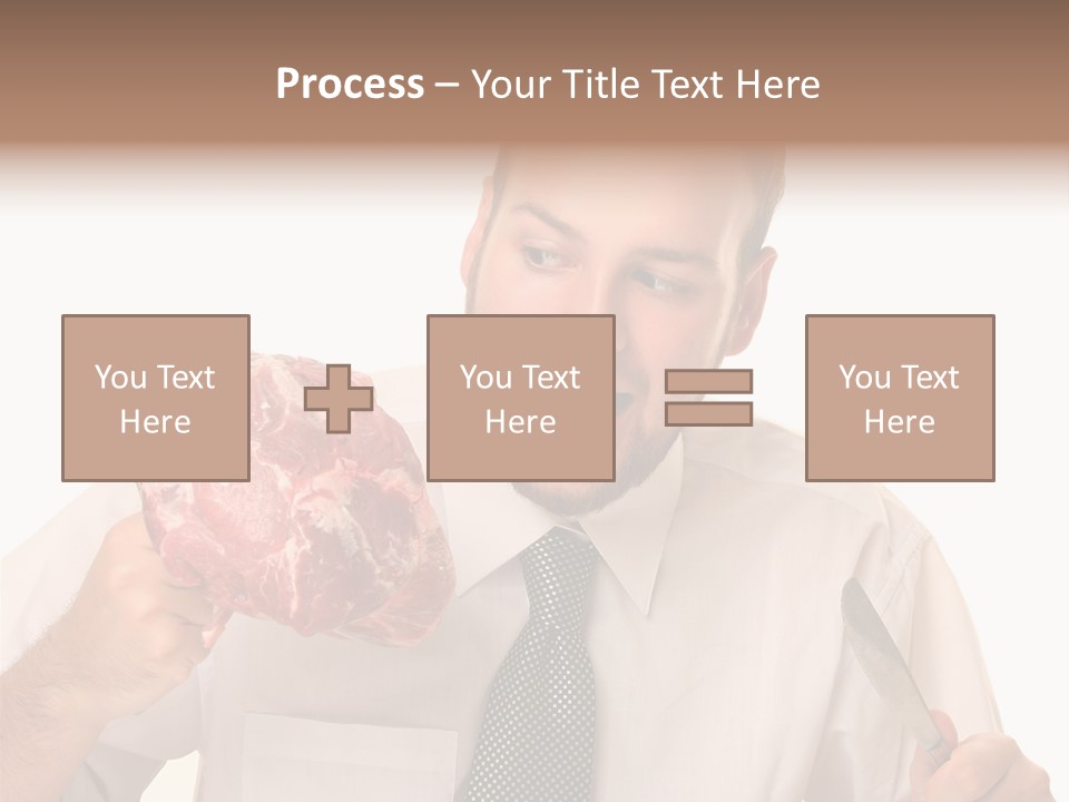 Beef Bite Human PowerPoint Template