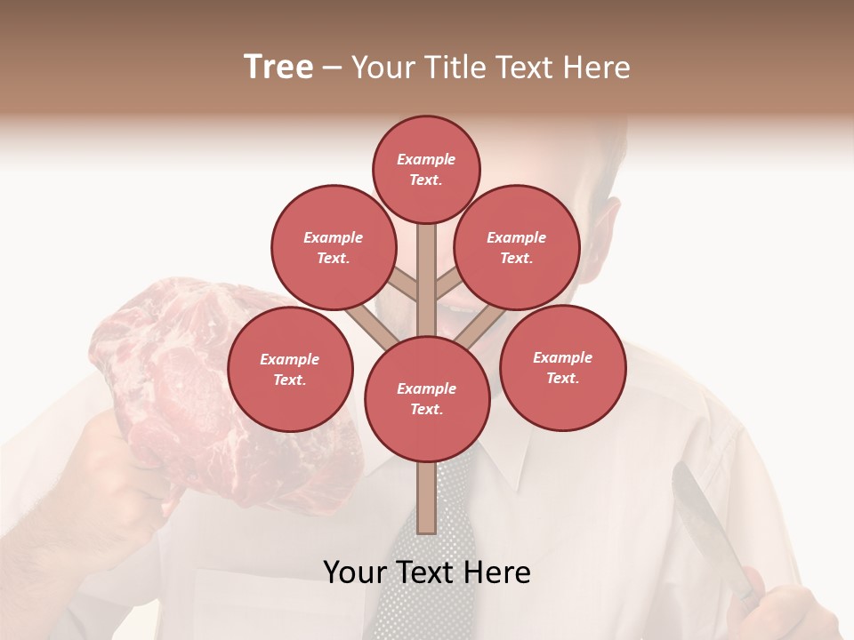 Beef Bite Human PowerPoint Template