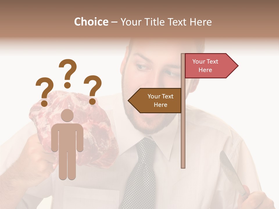 Beef Bite Human PowerPoint Template