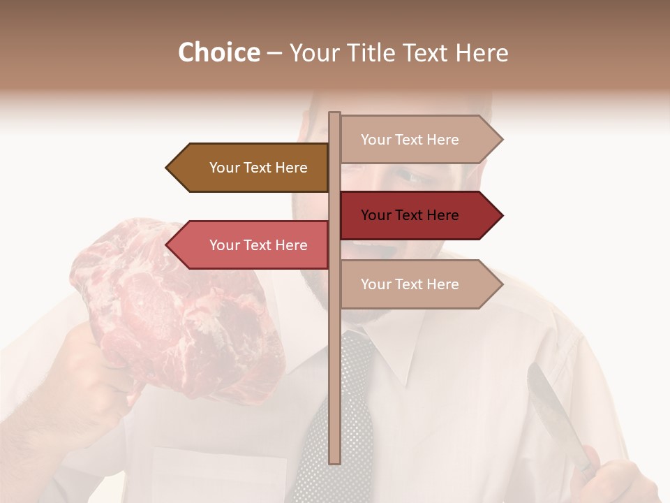 Beef Bite Human PowerPoint Template