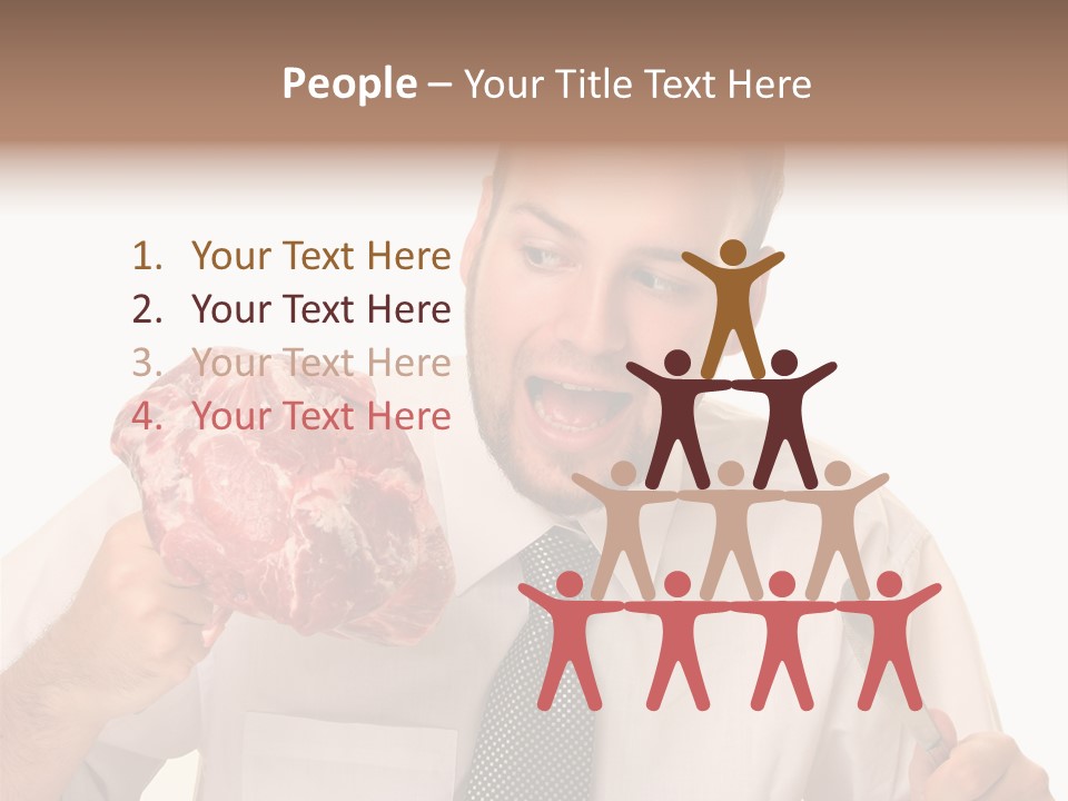 Beef Bite Human PowerPoint Template