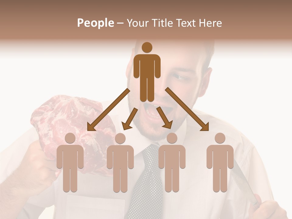 Beef Bite Human PowerPoint Template